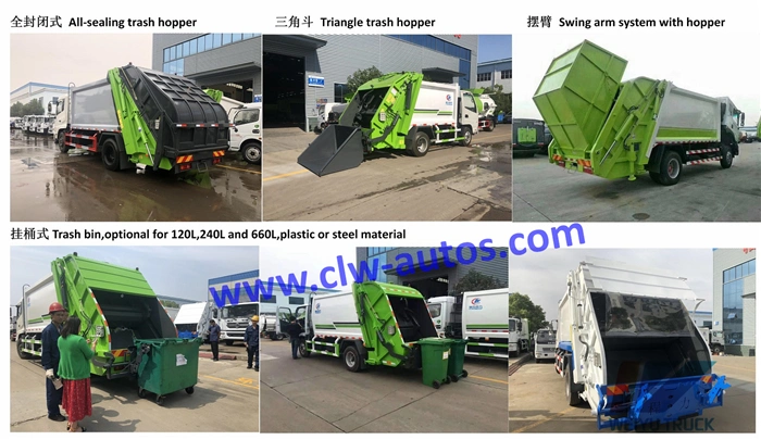 Sinotruk HOWO 4X2 290HP Rhd 14cbm 10tons Waste Refuse Collection Garbage Compactor Truck