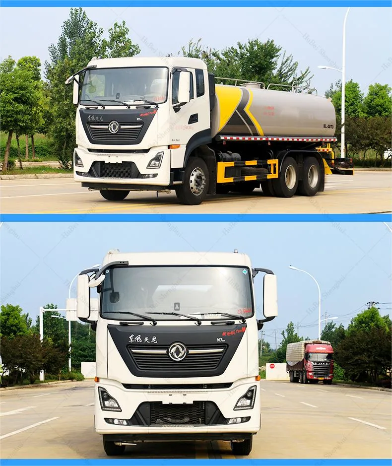 Dongfeng 6X4 Heavy Duty 18000 Liters Cummins Sanitation Road Street Water Bowser Truck Garden Sprinkler Drinking Water Transport Truck