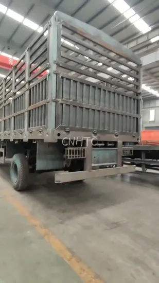 판매를 위한 주문을 받아서 만들어진 3개의 차축 가득 차있는 트레일러 20tons 끌기 막대기 상자 화물 트레일러