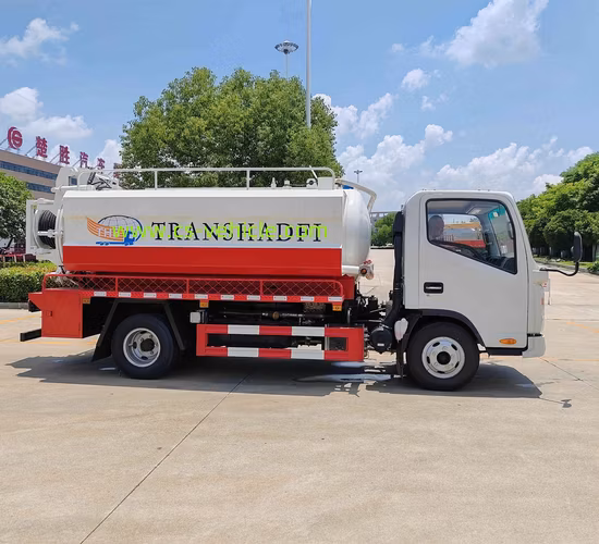 판매를 위한 저가 JAC 6 바퀴 5000liters 고압 청소 하수 흡입 진공 트럭