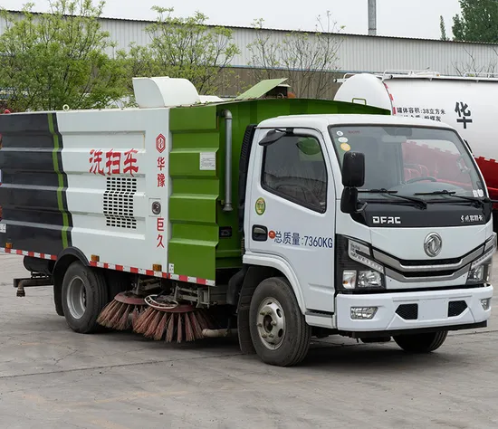 중고 Dongfeng 4X2 특수 차량 도로 스위퍼 트럭 판매