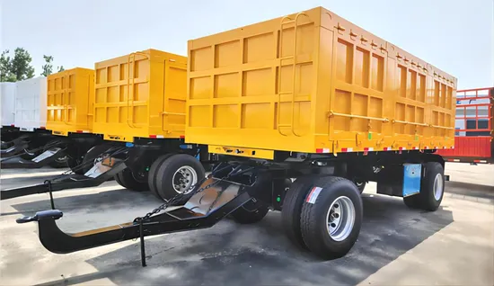 중국 최고의 가격 트라이 액슬 플랫베드 드로우 바 풀 트레일러 판매
